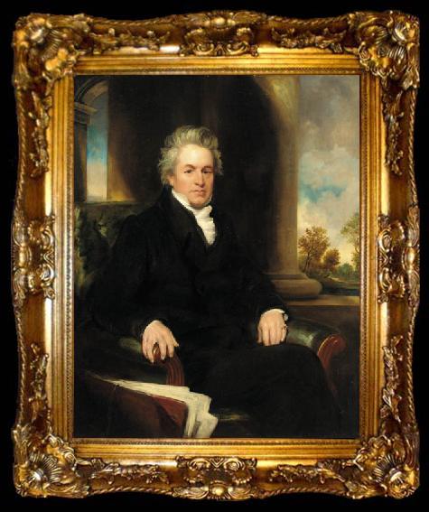 framed  unknow artist Portrait in oils of Pascoe Grenfell MP, ta009-2